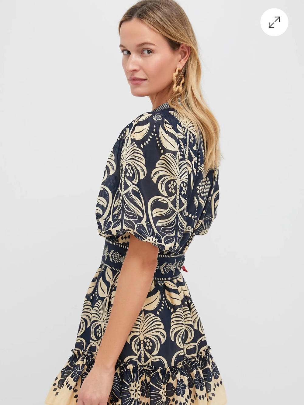 Farm Rio Navy Ainika Tropical Splendor Mini Dress - Picture 3 of 11